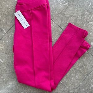NWT Janie & Jack Ponte Pant Bow Detail at Ankle Bright Pink Size 12